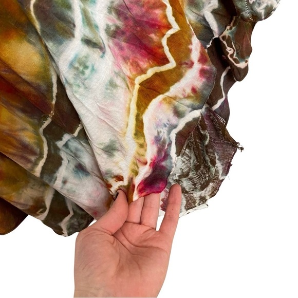 FP Free People We The Free Midi Tunic Dress Womens Small Geode Tie Dye Mesh Back - Picture 8 of 16